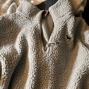 PINK quarter zip Sherpa